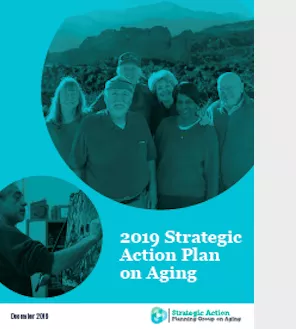 Cover of the 2019 strategic action plan on aging